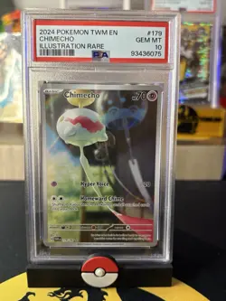 2024 Pokemon TWM EN Chimecho Illustration Rare PSA Gem MT 10 - Image 1
