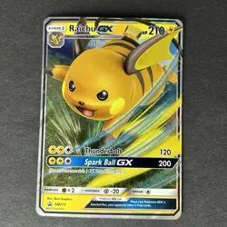 Pokemon Raichu GX Sun & Moon Black Star Promo #SM213 - Image 1
