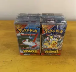 36 Surging Sparks Booster Packs Sealed + Booster Box Plastic Case - Pokemon - Image 2