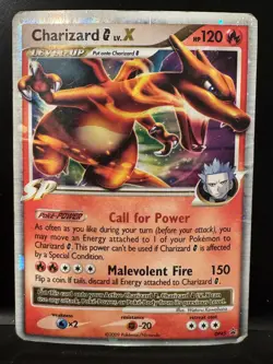 Pokemon Charizard G LV.X DP45 Holo Rare Black Star Promo Diamond Pearl Damaged - Image 1
