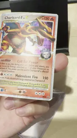 Pokemon Charizard G LV.X DP45 Holo Rare Black Star Promo Diamond Pearl Damaged - Image 2