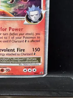 Pokemon Charizard G LV.X DP45 Holo Rare Black Star Promo Diamond Pearl Damaged - Image 4