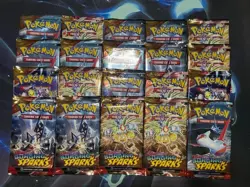 Pokemon Scarlet & Violet Surging Sparks Factory Sealed 20 Booster Pack lot - Image 1