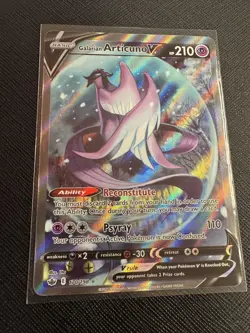 Pokemon TCG Galarian Articuno V Sword & Shield - Chilling Reign 170/198 Holo... - Image 1