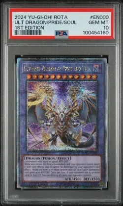 YUGIOH 1ST ROTA-EN000 ULTIMATE DRAGON PRIDE SOUL QCR PSA 10 GEM MINT #100454160 - Image 1