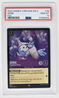 Genie "Supportive Friend" (38/204) Foil PSA 10 (2023) Disney Lorcana Inklands - Image 1