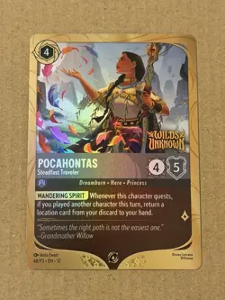 POCAHONTAS Steadfast Traveler - Disney Lorcana Wilds Unknown STAMPED PROMO 48-P3 - Image 1