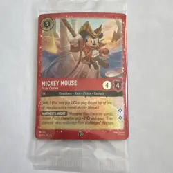 Disney Lorcana Mickey Mouse Pirate Captain 18/P2 Foil Promo EN6 SEALED - Image 1