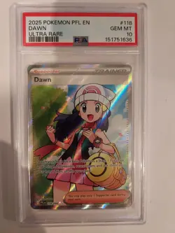 2025 Pokemon phantasmal flames dawn #118 card graded psa gem mt 10. - Image 1