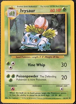 Ivysaur 030/102 Base Set Regular - Pokemon Card - Image 1