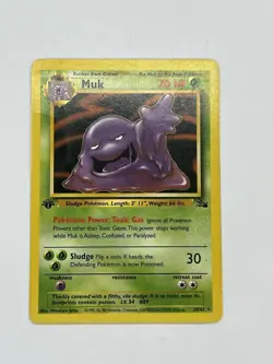 Muk Rare 13/62 Fossil Pokemon Card HP US SELLER - Image 1
