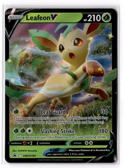 Leafeon V SWSH194 SWSH: Sword & Shield Promo Cards Holofoil NM - Image 1