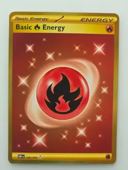Fire Energy 230/197 SV03: Obsidian Flames Gold Hyper Rare Pokemon Card 230/197 - Image 1