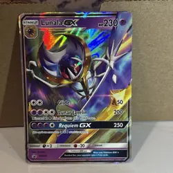 Lunala GX SM103 Ultra Rare Black Star Promo Pokemon Card - Image 1