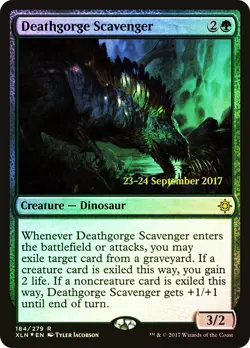 MTG FOIL Deathgorge Scavenger (Prerelease) (Ixalan) - Promo #184s - Image 1
