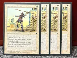 Vintage 1994 MTG Fallen Empires FEM 4x {{{ Icatian Javaneers }}} #8~Common~L@@K - Image 1