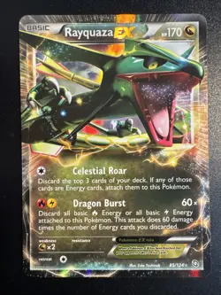 Rayquaza EX 85/124 Holo Ultra Rare Pokemon Dragons Exalted DRX 2012 NM- English - Image 1