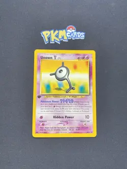 Pokemon TCG Unown Y Neo Revelation 40/64 Regular 1st Edition LP. - Image 1
