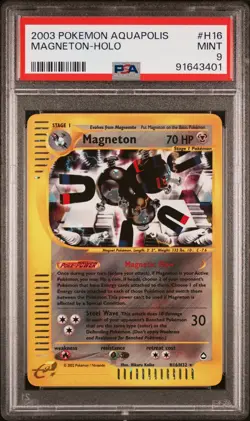 2003 Pokemon Aquapolis Magneton #H16 PSA 9 - Image 1