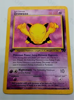 Pokemon Team rocket 1st Edition 54/82 "Drowzee" NMint-Mint - Image 1