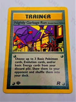Pokemon Team rocket 1st Edition 77/82 "Nightly Garbage Run" NMint-Mint - Image 1