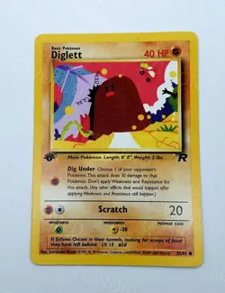 Pokemon Team rocket 1st Edition 52/82 "Diglett" NMint-Mint - Image 1