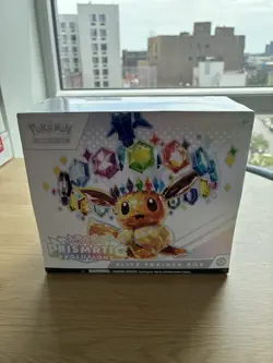 Pokemon TCG Scarlet & Violet Prismatic Evolutions Elite Trainer Box, Eevee - Image 1