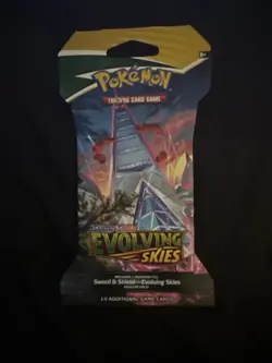 Pokemon TCG: Sword & Shield EVOLVING SKIES Factory Sealed SLEEVED Booster Pack 1 - Image 3
