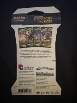 Pokemon TCG: Sword & Shield EVOLVING SKIES Factory Sealed SLEEVED Booster Pack 1 - Image 4