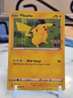 Pokemon TCG Pikachu 028/078 Pokemon GO Holo LP - Image 1