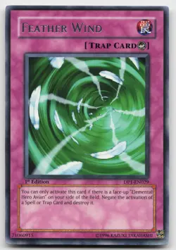 Feather Wind DP1-EN029 Rare Duelist Pack 1: Jaden Yuki Yu-Gi-Oh 1st Edition NM - Image 1