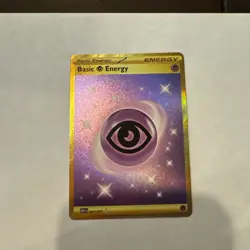Pokemon Psychic Energy 207/165 MEW EN-151 Gold Hyper Rare Full Art Holo LP - Image 2