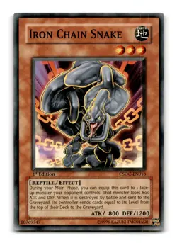 Iron Chain Snake CSOC-EN018 Yu-Gi-Oh 1st Edition NM/M ~09323 - Image 1