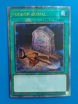 Near Mint Yugioh Foolish Burial Quarter Century Secret Rare RA02-EN049 - Image 1
