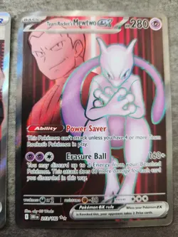 Pokemon Destined Rivals Full Arts Mewtwo And Giovanni Lot Of 2 NM - Image 3