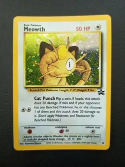 Pokemon TCG Meowth Wizards Black Star Promos 10 Holo Promo NM/M - Image 1