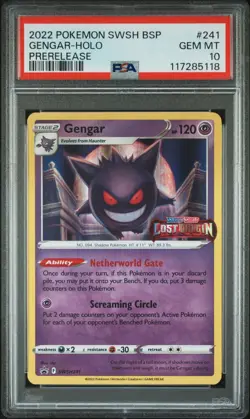 Pokemon Gengar SWSH241 Black Star Promo PreRelease PSA 10 GEM MINT - Image 1