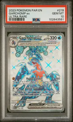 2023 POKEMON PAR EN-PARADOX RIFT ULTRA RARE #219 GARCHOMP EX PSA 10 - Image 1