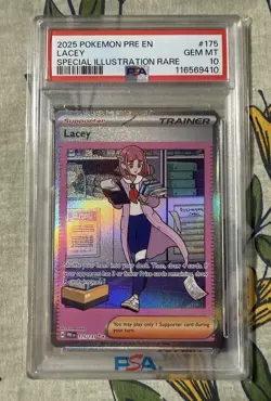 2025 Pokemon Prismatic Evolutions LACEY 175/131 Special Illustration Rare PSA 10 - Image 1
