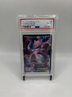 2012 POKEMON BLACK & WHITE NEXT DESTINIES 98 FULL ART/MEWTWO EX PSA 8 - Image 1
