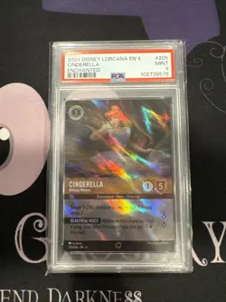2024 DISNEY LORCANA EN 4-URSULA'S RETURN #205 CINDERELLA - MELODY WEAVER PSA 9 - Image 1