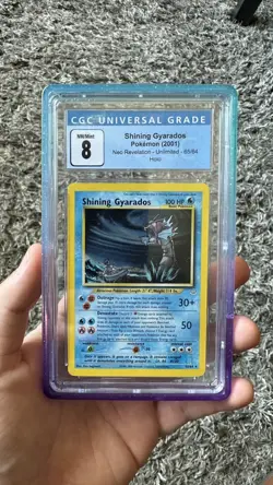 (PSA) CGC 8 Shining Gyarados HOLO Neo Revelation Pokemon Card #65 Clean! W GUARD - Image 1