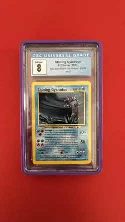 (PSA) CGC 8 Shining Gyarados HOLO Neo Revelation Pokemon Card #65 Clean! W GUARD - Image 2