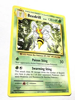 Beedrill 7/108 XY Evolutions Non-Holo Rare Pokemon Card TCG NM - Image 3