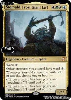 Storvald, Frost Giant Jarl [AFC - 55] Foil Commander: Adventures in the Forgo... - Image 1