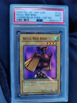 PSA Graded 2002 Yu-Gi-Oh Skull Red Bird 1st Edition Mint 9 - Image 1