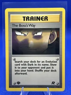 Pokemon TCG The Boss's Way 1st Edition 73/82 Team Rocket WOTC Vintage Trainer - Image 1