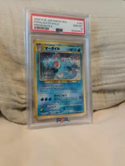 Pokemon Neo Premium File 1 Feraligatr Holo Rare PSA 10 #160 2000 Japanese Swirl - Image 3