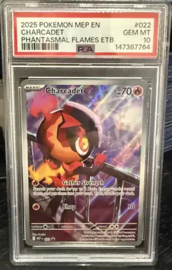 🔥🔥2025 POKEMON MEP EN-ME BLACK STAR PROMO #022 CHARCADET PSA 10🔥🔥 - Image 1