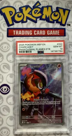 🔥🔥2025 POKEMON MEP EN-ME BLACK STAR PROMO #022 CHARCADET PSA 10🔥🔥 - Image 3